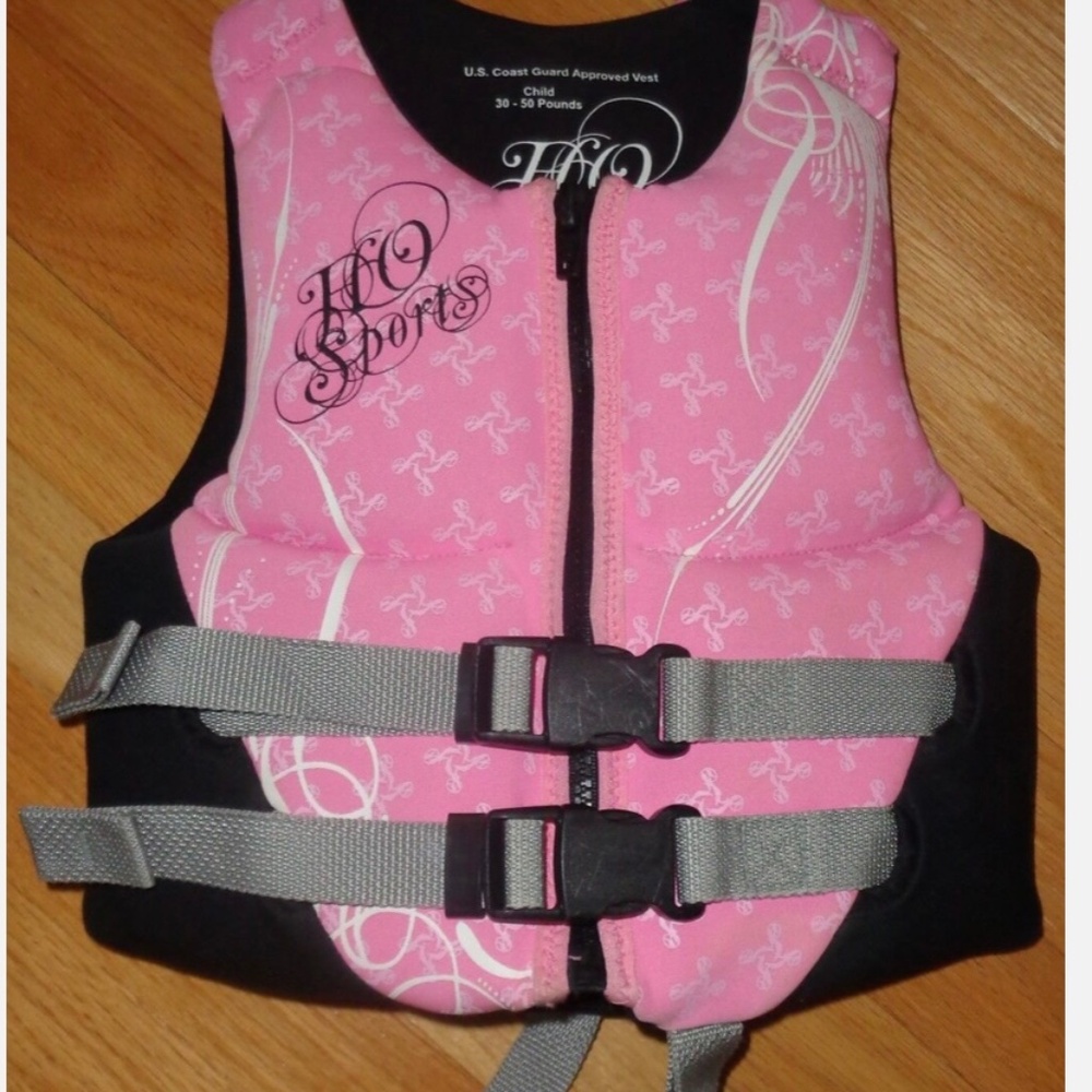 HO SPORTS Girl Pink Life Vest Size 30 to 50 lbs Life Jacket
